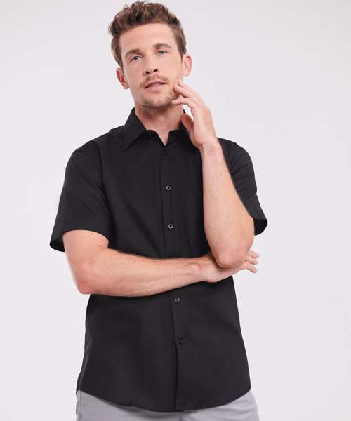Short sleeve easycare tailored Oxford shirt