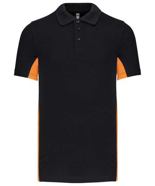 Flags short sleeve bi-colour polo shirt