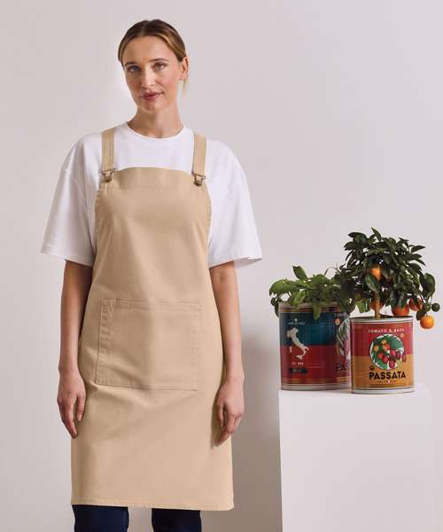 Cross back 'barista' bib apron