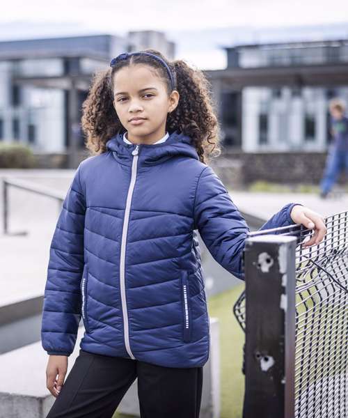 Junior Loftlite hooded baffle jacket
